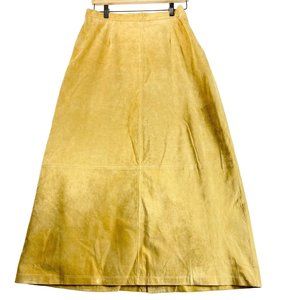 NWOT STAN HERMAN STUDIO Womens 14 Suede Chamois Western Soft Maxi Skirt